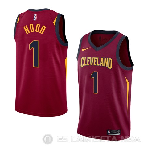 Camiseta Rodney Hood #1 Cleveland Cavaliers Icon 2017-18 Finals Bound Rojo - Haga un click en la imagen para cerrar